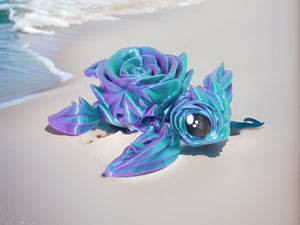 3D Articulated Rose Sea Turtle