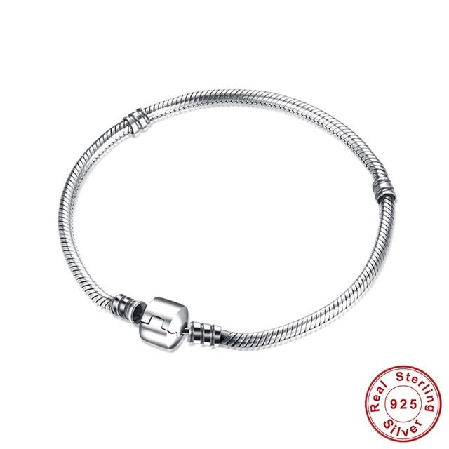 SILVER ROUND CLASP ANESIDORA BRACELET - 20CM