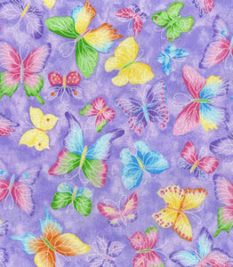 Purple Butterfly Glitter Mask