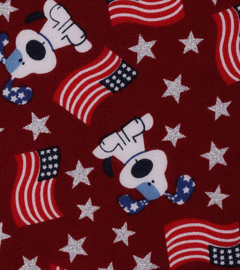 American Flag & Puppy Scrunchie