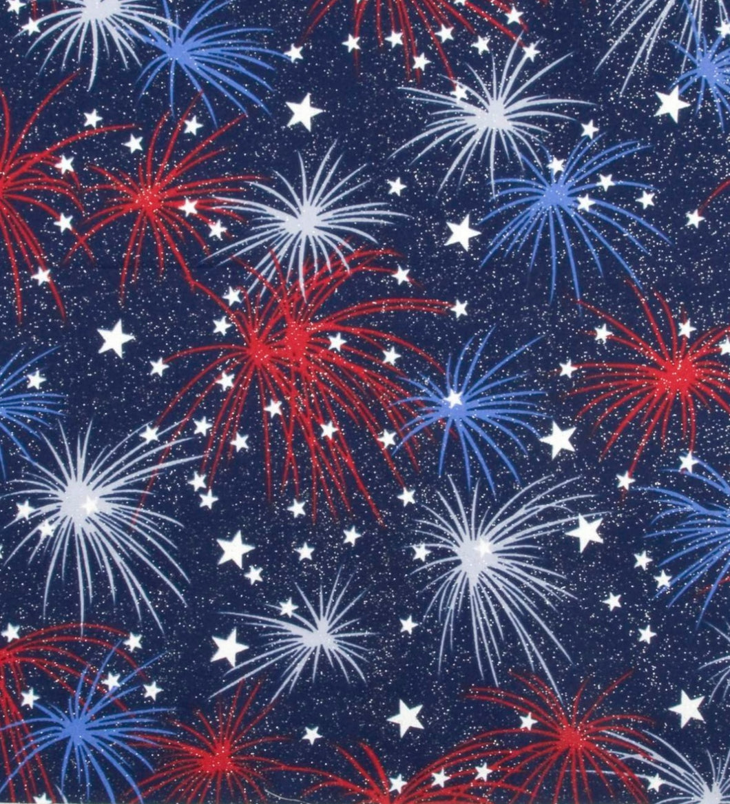 Fireworks with Stars & Glitter Scrunchie