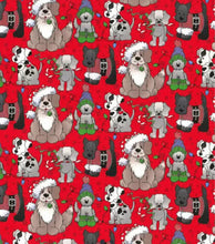 Load image into Gallery viewer, Holiday Pups on Christmas Red Mask