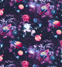 Load image into Gallery viewer, Planets Purple Glitter Mask