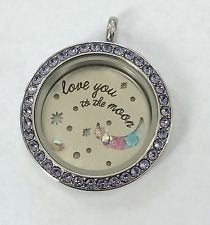 LARGE SILVER LOVE YOU TO THE MOON… AND BACK PLATE