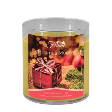 Christmas Morning Pink Flame Soy Wax Candle
