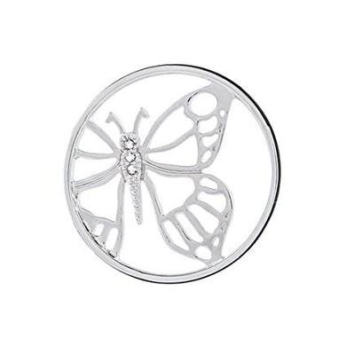 LARGE SILVER BUTTERFLY WINDOW PLATE - LIMITED EDITION