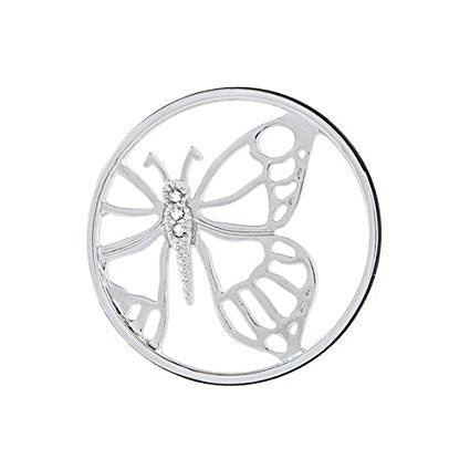 LARGE SILVER BUTTERFLY WINDOW PLATE - LIMITED EDITION