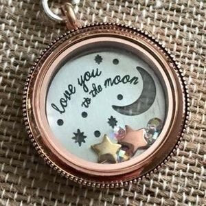LARGE SILVER LOVE YOU TO THE MOON… AND BACK PLATE