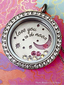 LARGE SILVER LOVE YOU TO THE MOON… AND BACK PLATE