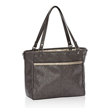 Load image into Gallery viewer, Townsfair Reversible Tote - City Charcoal Snake