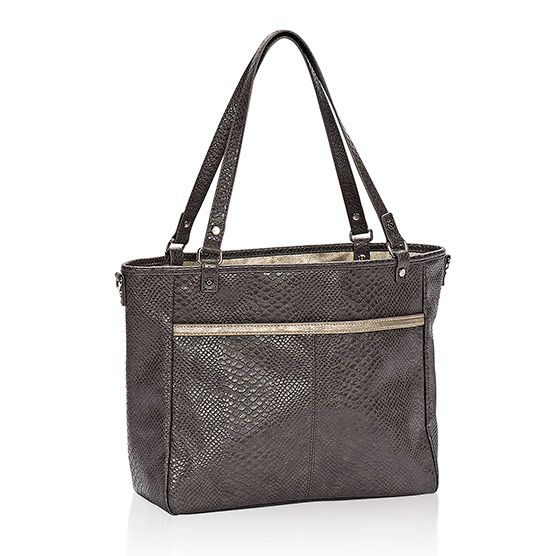 Townsfair Reversible Tote - City Charcoal Snake