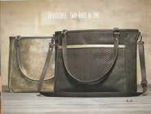 Load image into Gallery viewer, Townsfair Reversible Tote - City Charcoal Snake