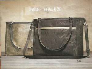 Townsfair Reversible Tote - City Charcoal Snake