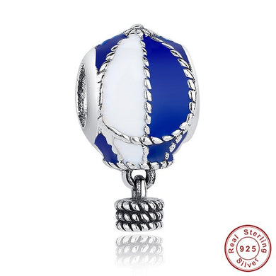 UP AND AWAY BLUE & WHITE HOT AIR BALLOON ANESIDORA CHARM