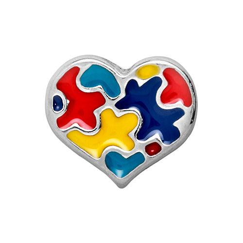 AUTISM AWARENESS HEART CHARM