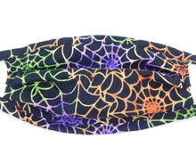Load image into Gallery viewer, Multi Colored Spider Web Halloween Mask