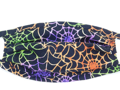 Multi Colored Spider Web Halloween Mask