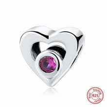 Load image into Gallery viewer, SILVER AND PINK CRYSTAL HEART ANESIDORA CHARM