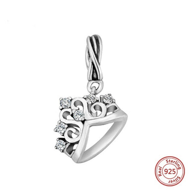 SILVER CROWN WITH CUBIC ZIRCONIA CRYSTALS ANESIDORA CHARM