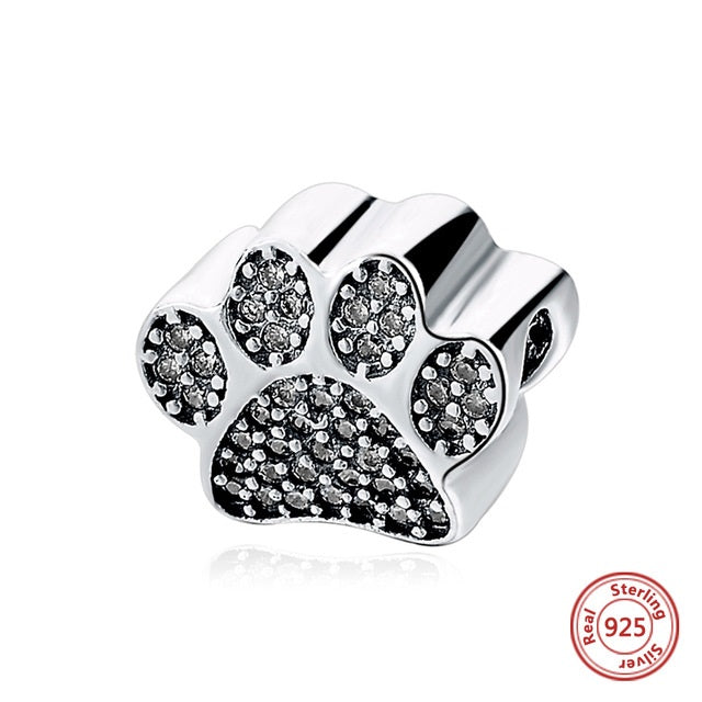 SILVER DOG PAW PRINT ANESIDORA CHARM