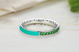 RADIANT HEARTS ANESIDORA RINGS - ROYAL GREEN