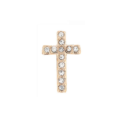 ROSE GOLD CROSS SLIDER WITH CRYSTALS