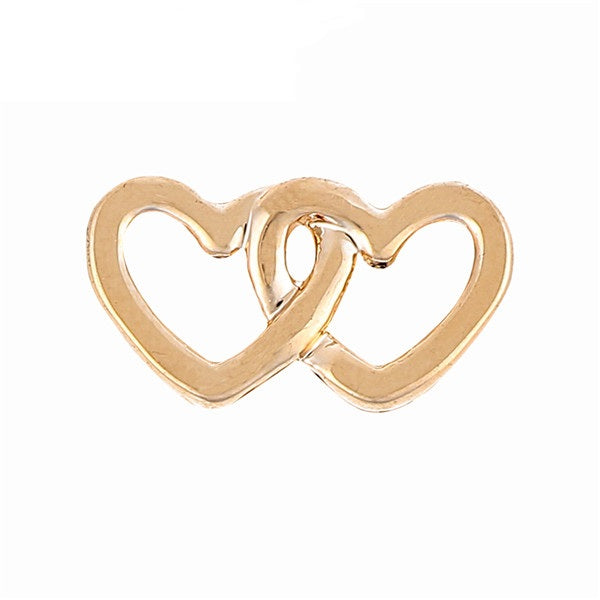 ROSE GOLD DOUBLE HEART SLIDER