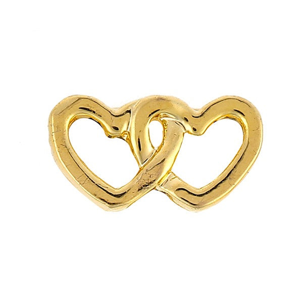 GOLD DOUBLE HEART SLIDER