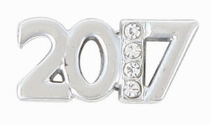 SILVER "2017" SLIDER WITH CRYSTALS